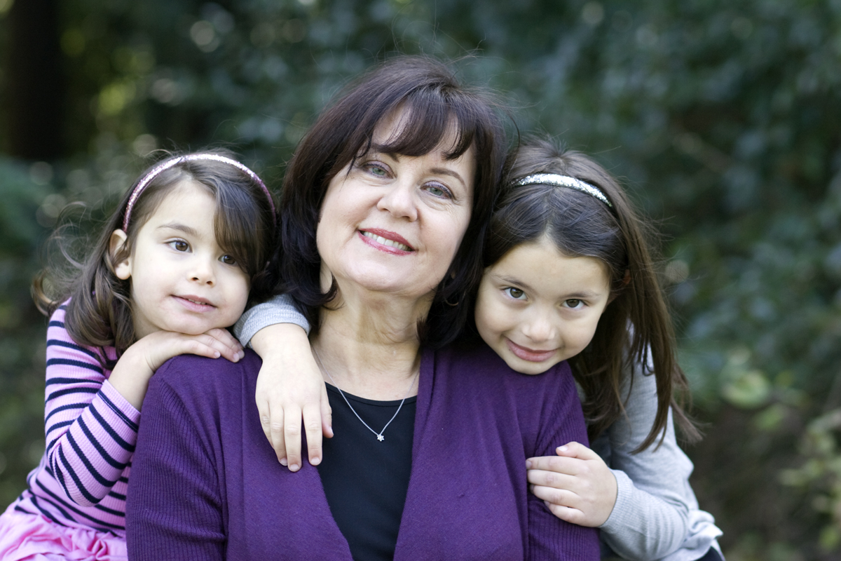 grandma and kids